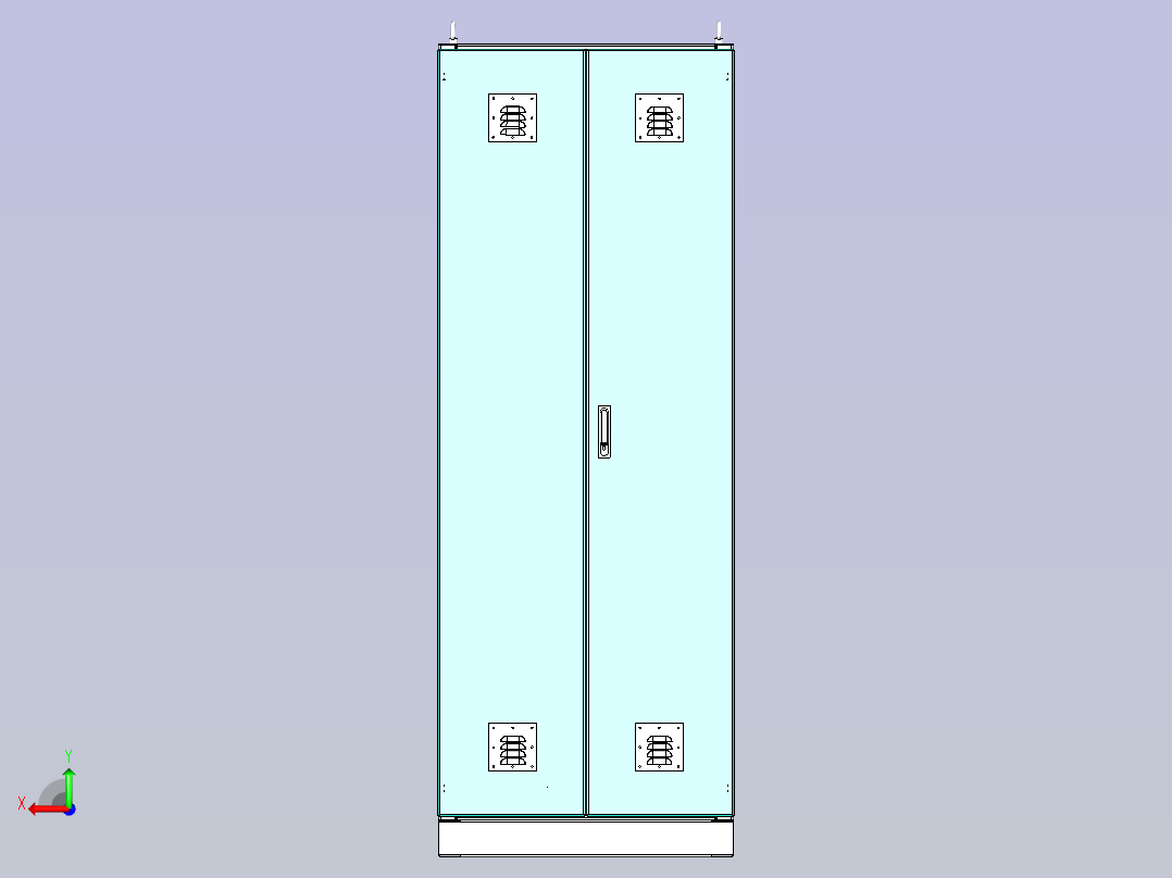 标准控制柜三维模型后视图
