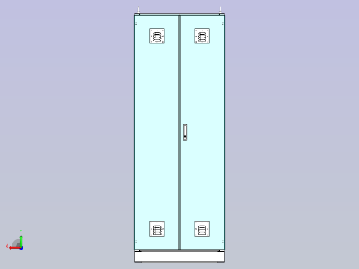 标准控制柜三维模型后视缩略图