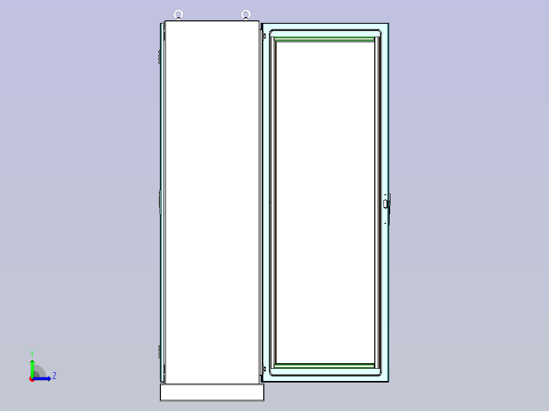 标准控制柜三维模型左视图