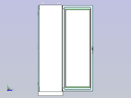 标准控制柜三维模型左视缩略图