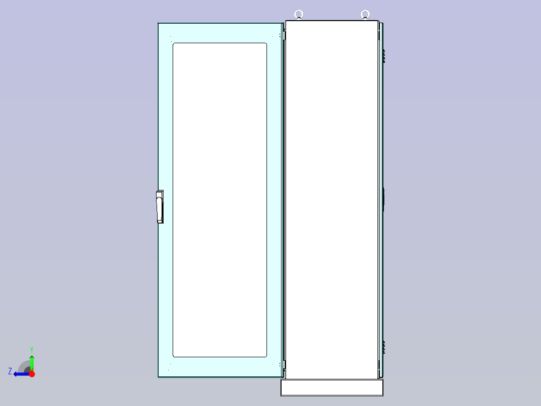 标准控制柜三维模型右视图