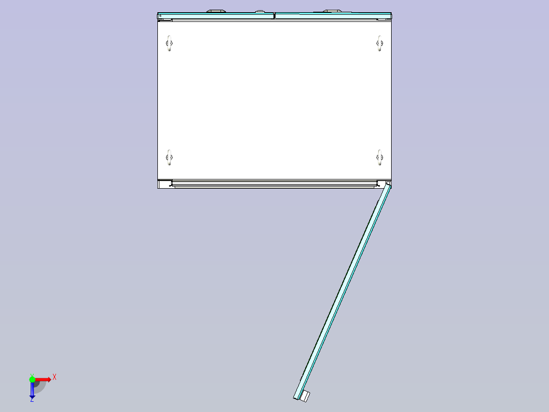 标准控制柜三维模型俯视图