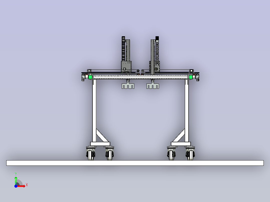 龙门架快递搬运机器人前视图