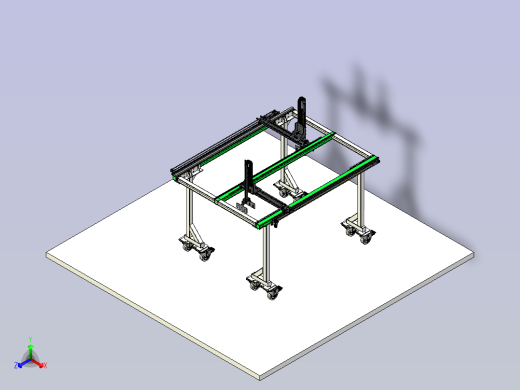 龙门架快递搬运机器人正等轴测缩略图