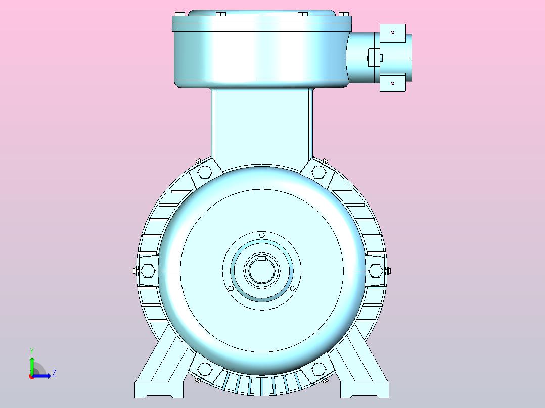 YB3型电机-B3-315-355[YB3-315L1-2]左视图