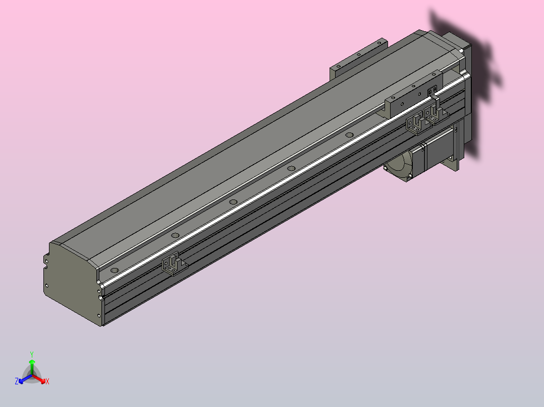 MT100BS半封闭丝杆滑台[MT100BS.L#.450.BM.P20.C3]主视图