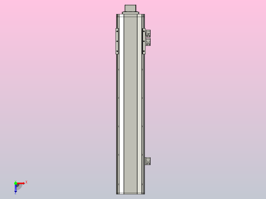 MT100BS半封闭丝杆滑台[MT100BS.L#.450.BM.P20.C3]俯视图