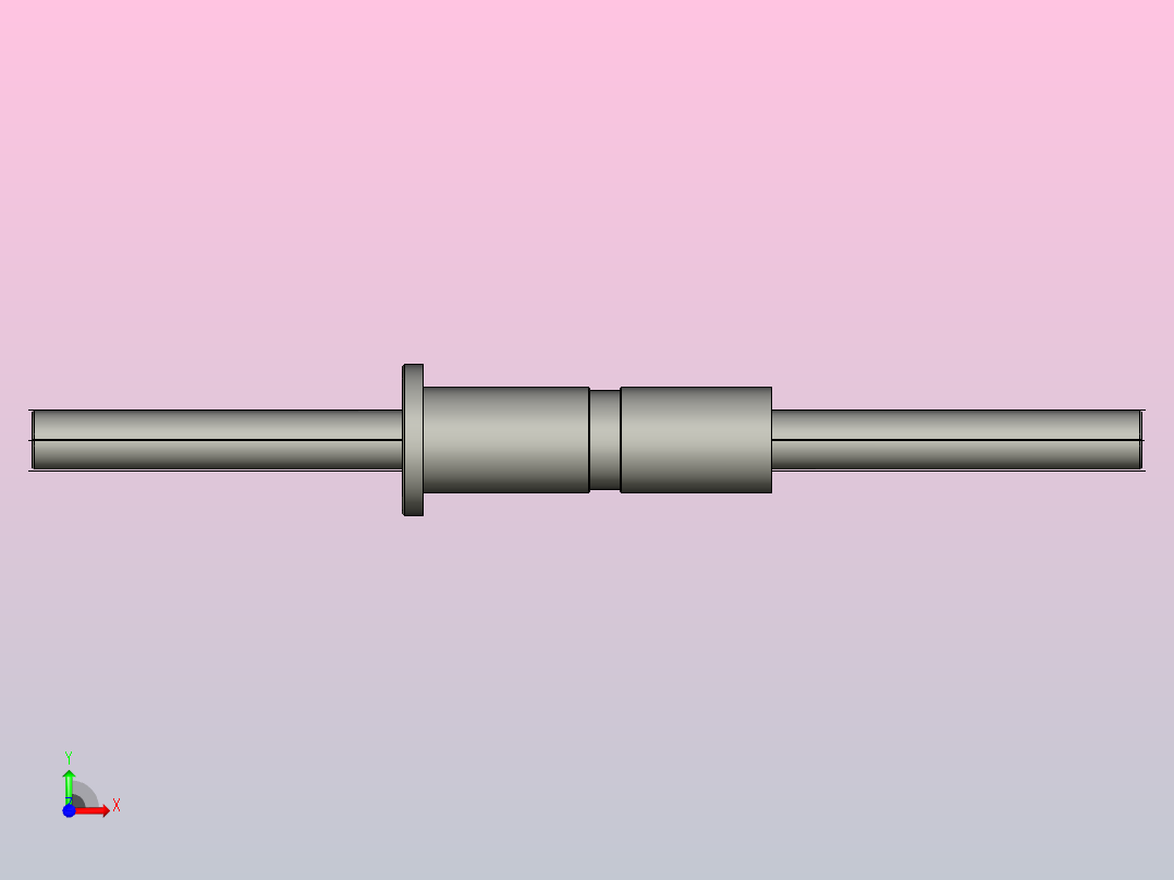 DKFZD4016-6滚珠丝杆3D模型前视图