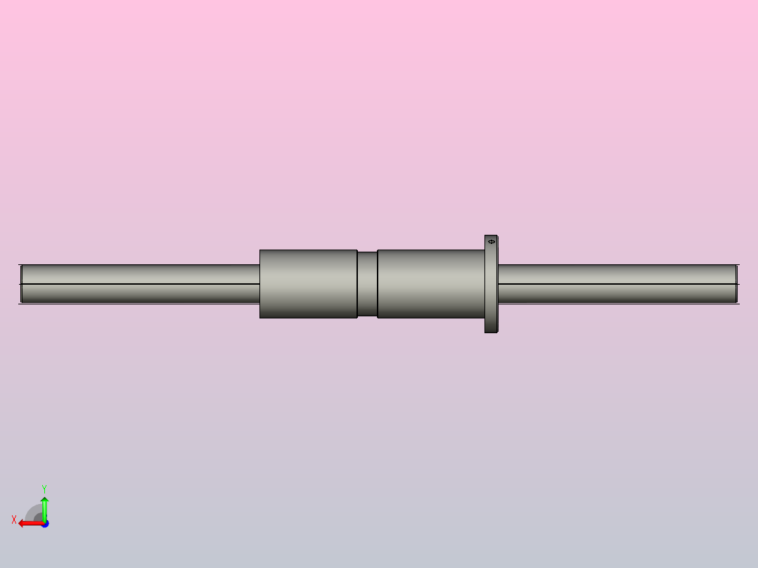 DKFZD4016-6滚珠丝杆3D模型后视图