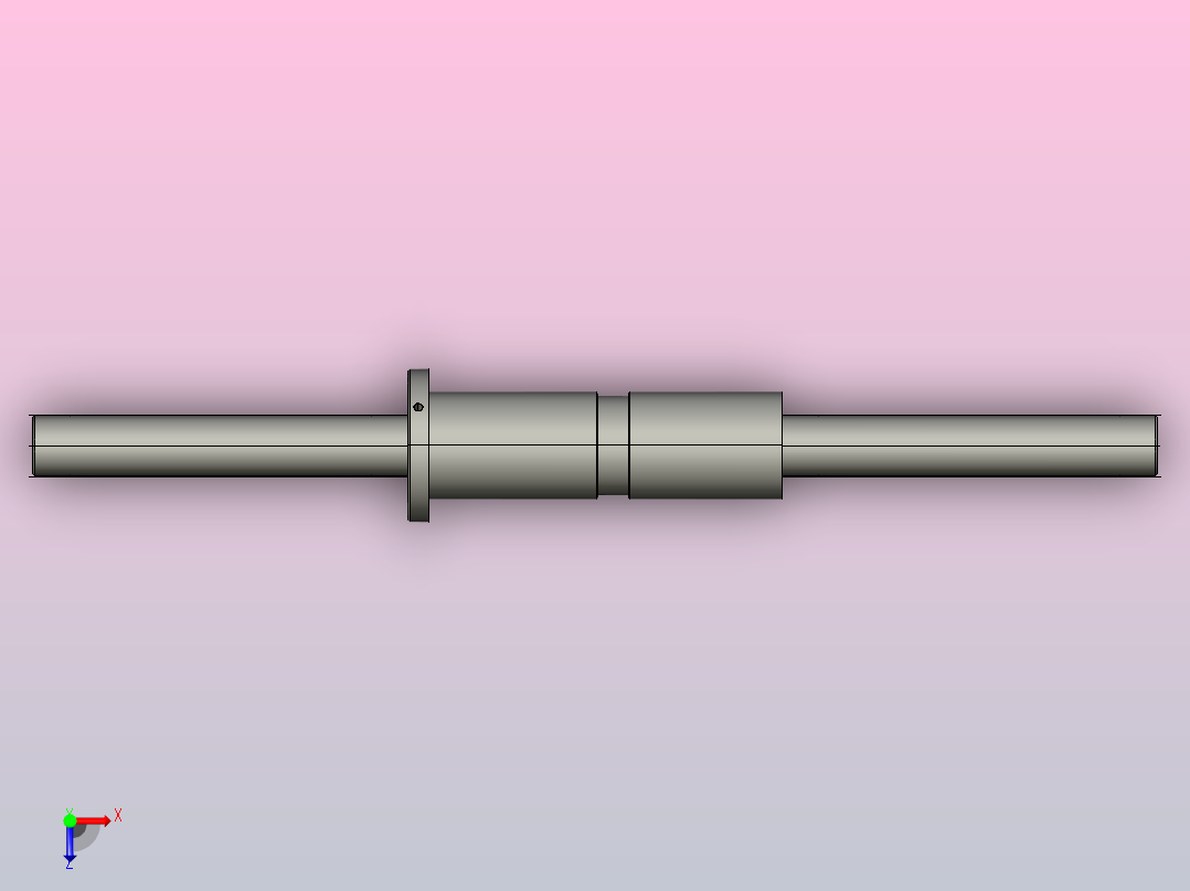DKFZD4016-6滚珠丝杆3D模型俯视图