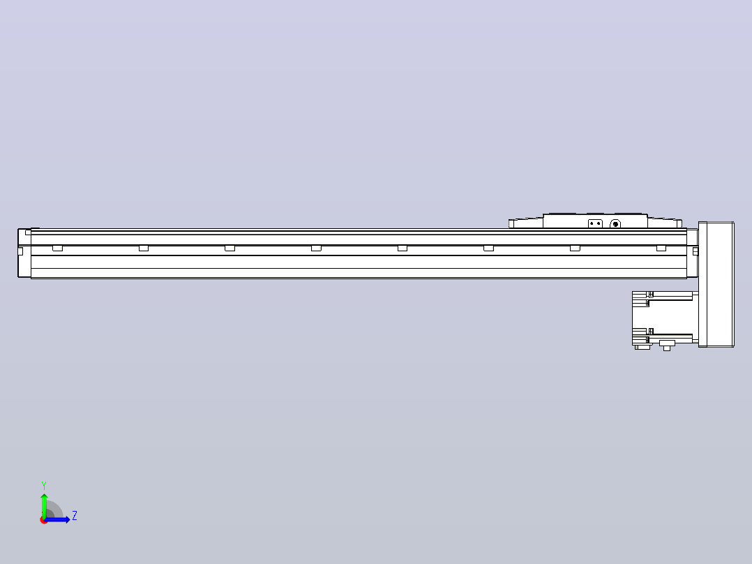 滚珠丝杠直线轴内置导轨TPA-GCR-120-1610C-L550-MP-M40-N3左视图