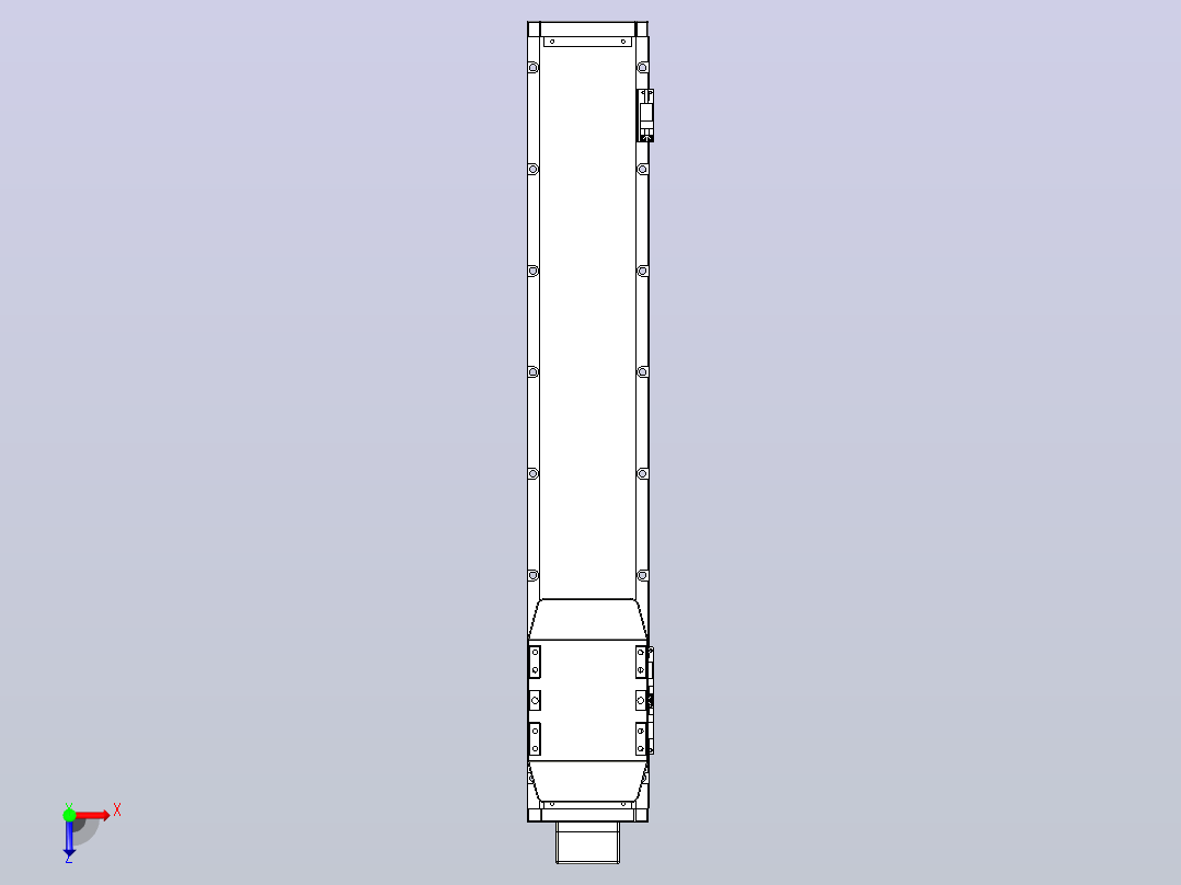 滚珠丝杠直线轴内置导轨TPA-GCR-120-1610C-L550-MP-M40-N3俯视图