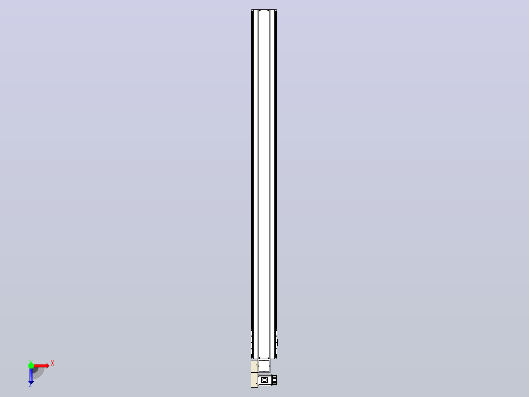 皮带直线轴半封闭可选导轨TPA-HNB-220D-176-L2650-ML-Y-P1K-N3俯视图