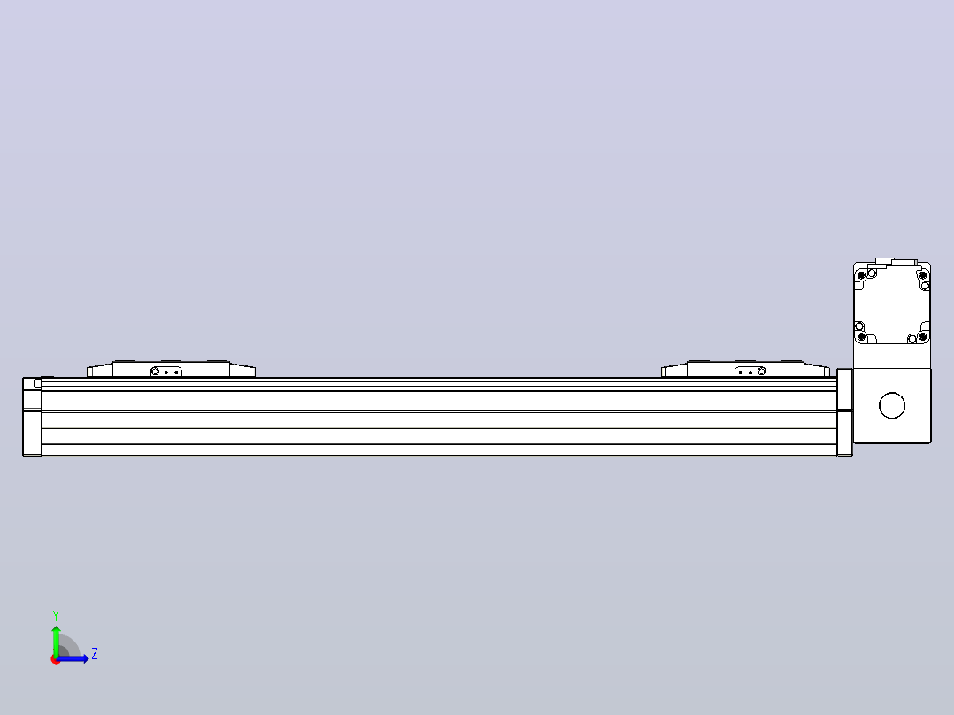皮带直线轴双滑块型TPA-GCBS-80-P60-L150-RU-M20-N3左视图