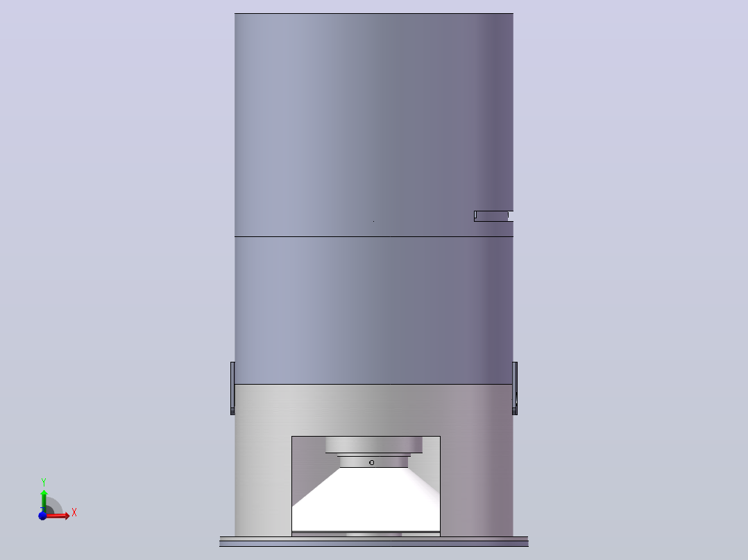 生物质秸秆平模造粒机(新型）3D模型（SolidWorks设计，提供Sldprt_Sldasm文件）前视图