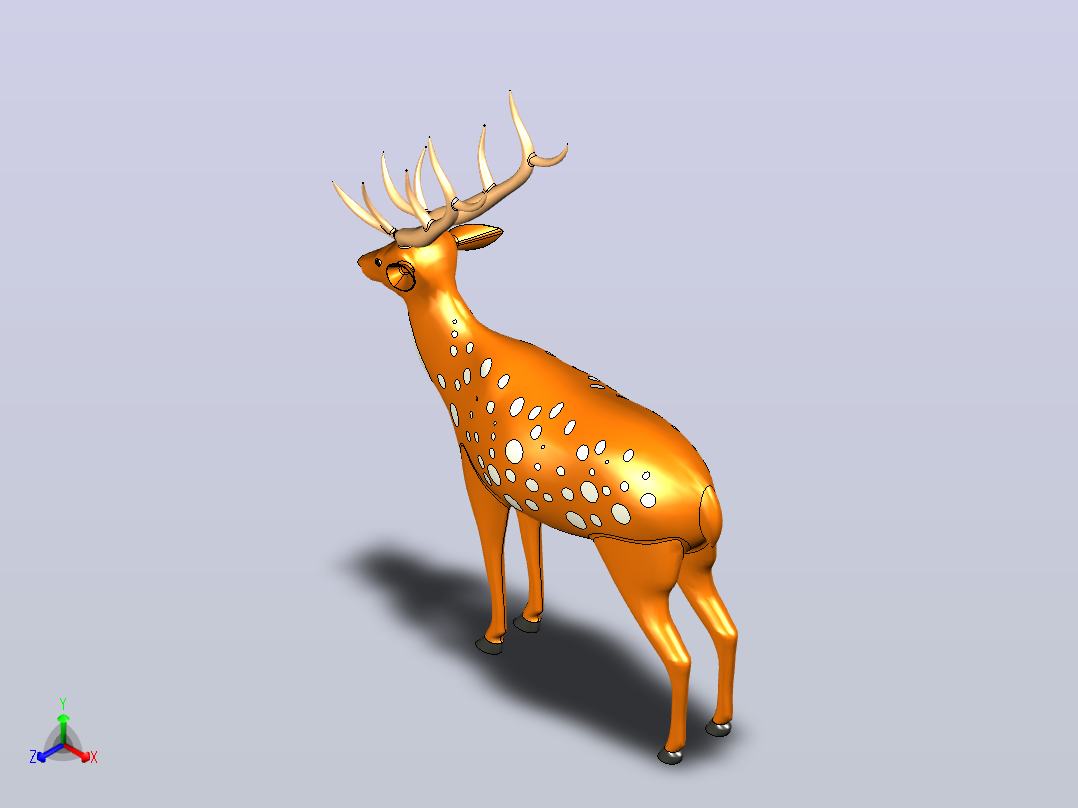 鹿模组件(1)主视图