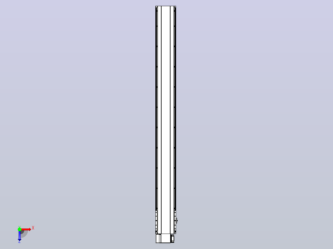 皮带直线轴半封闭可选导轨TPA-HNB-202D-140-L1900-LP-C-P75-N3俯视图