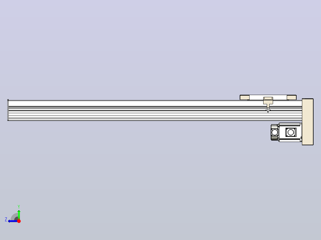 滚珠丝杠直线轴带导轨全封闭TPA-HCR-220D-3210C-L1200-MP-C-P1K-N3右视图