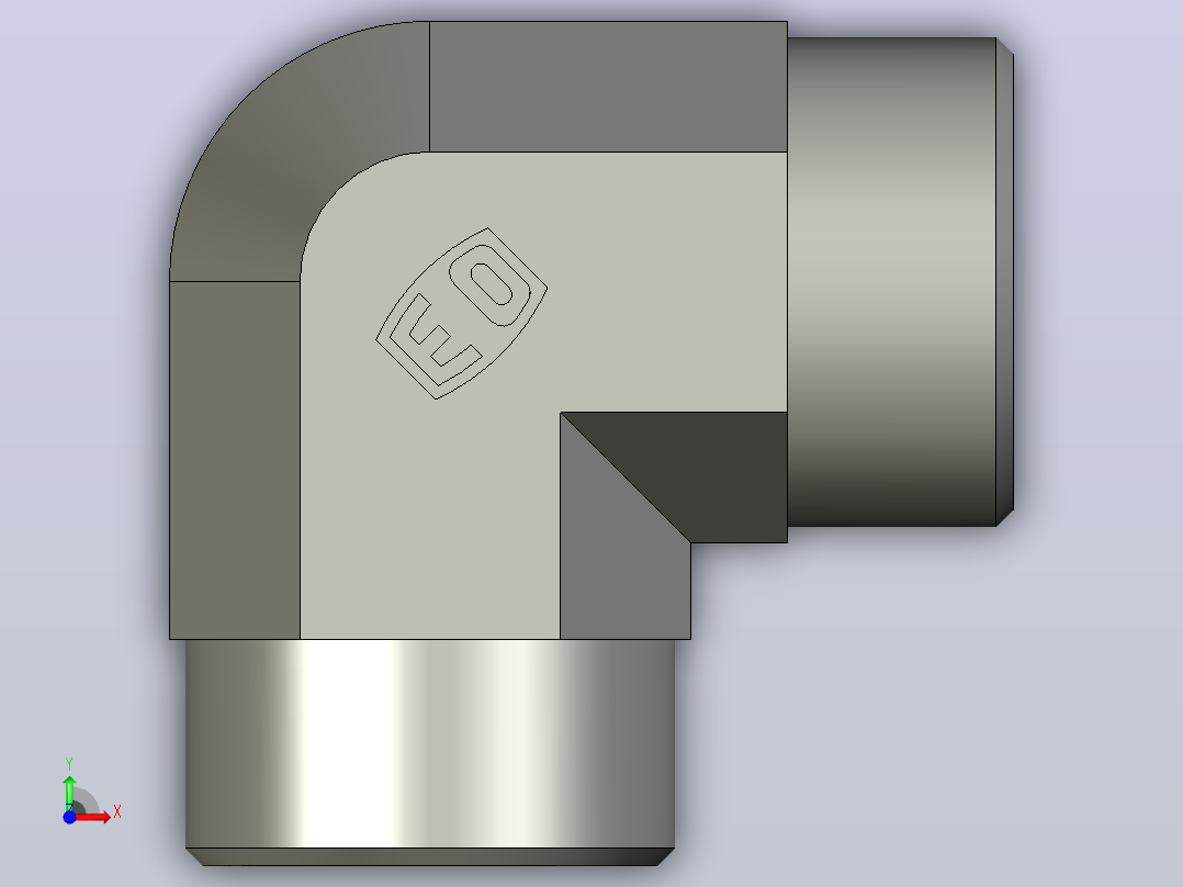 EO管接头弯头W18LCFX.stp前视图