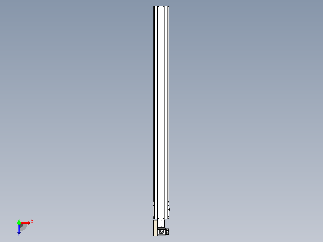 皮带直线轴半封闭可选导轨TPA-HNB-220D-176-L2700-ML-Y-P1K-N3俯视图
