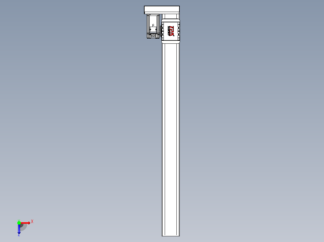 滚珠丝杠直线轴带导轨全封闭TPA-HCR-85D-1610C-L900-MR-C-P20-N3俯视图