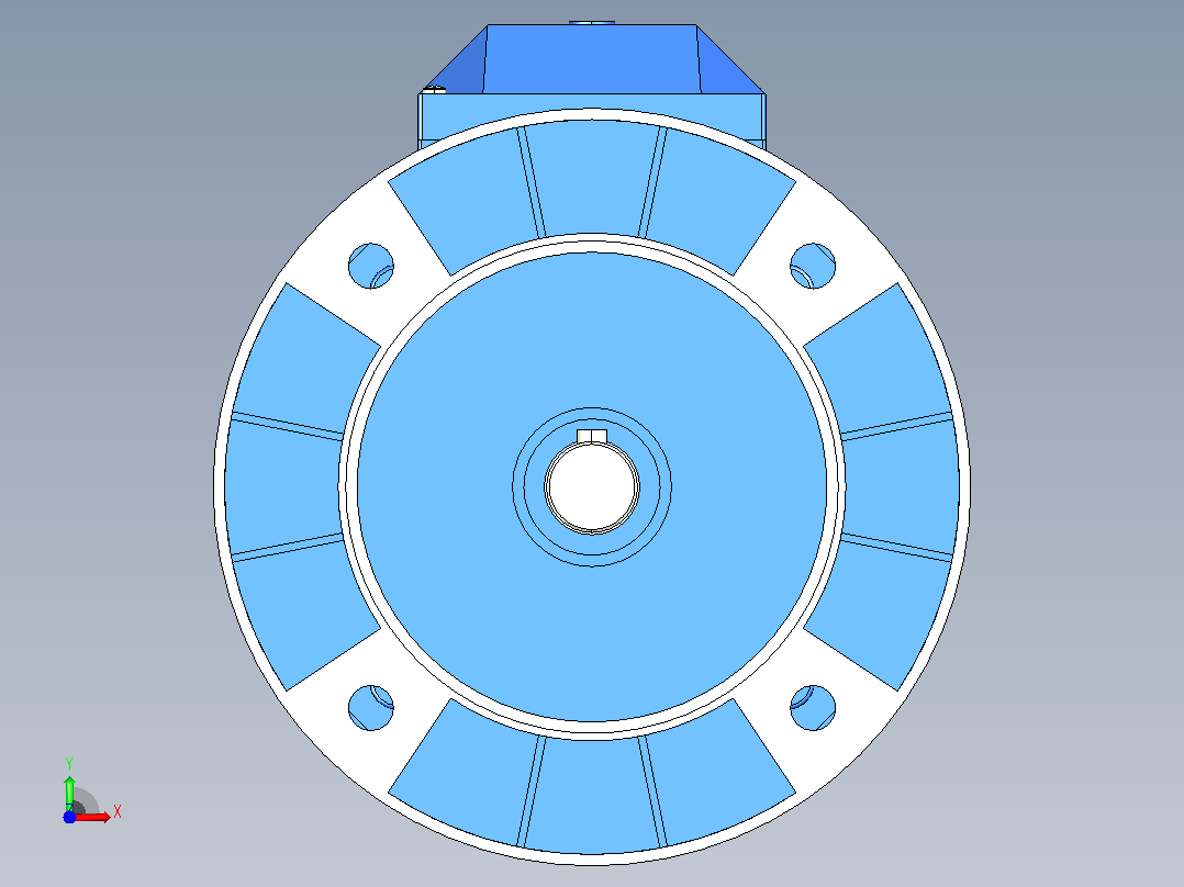 IM B5 H80-180(YE2、YE3)通用电机[YE2-90L-2-B5]前视图