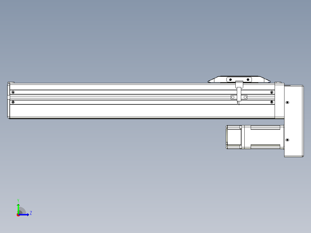 滚珠丝杠直线轴带导轨全封闭TPA-HCR-65S-1610C-L300-MP-C-P10-N3左视图