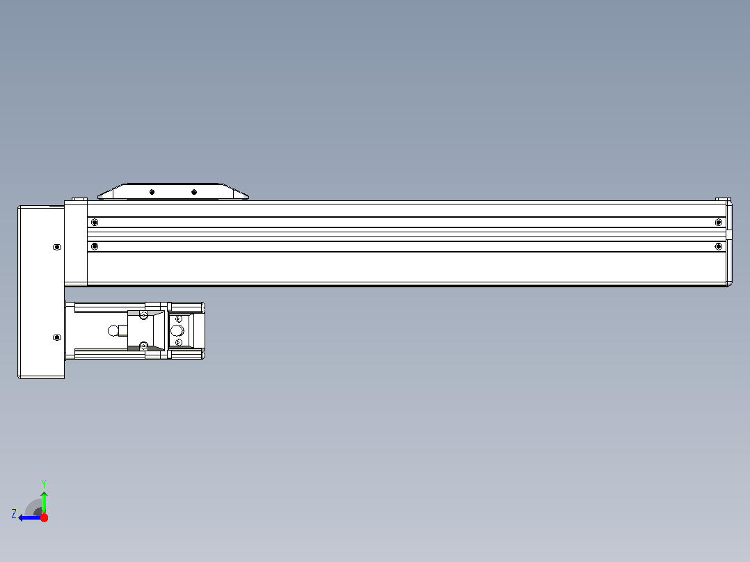 滚珠丝杠直线轴带导轨全封闭TPA-HCR-65S-1610C-L300-MP-C-P10-N3右视图