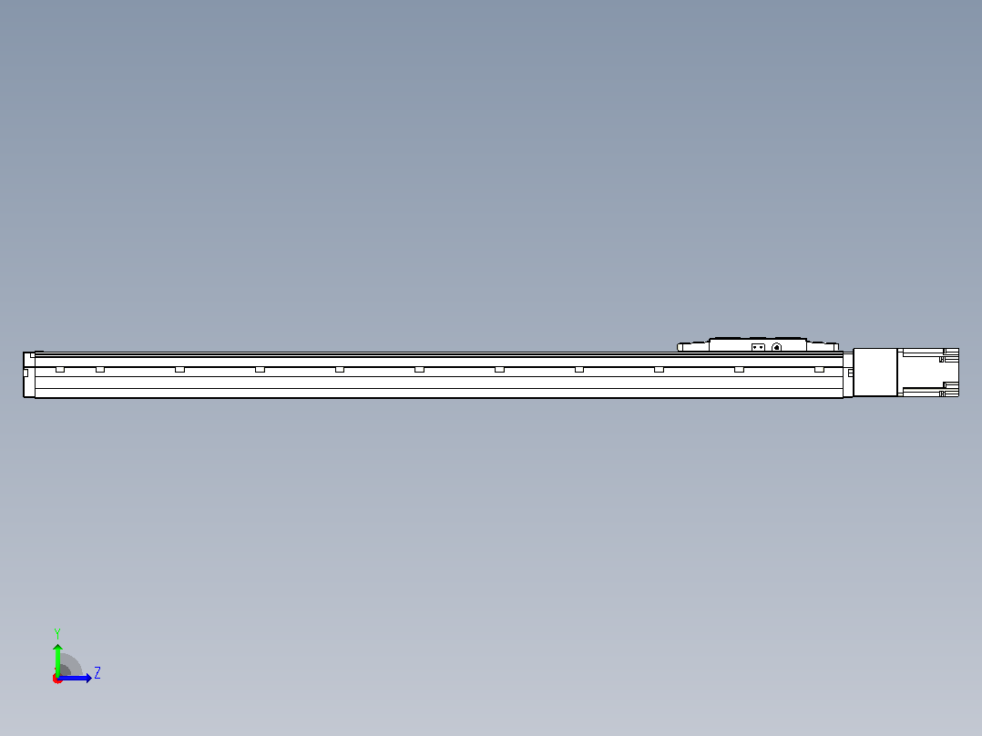 滚珠丝杠直线轴内置导轨TPA-GCR-120-1610C-L800-M-M40-N3左视图