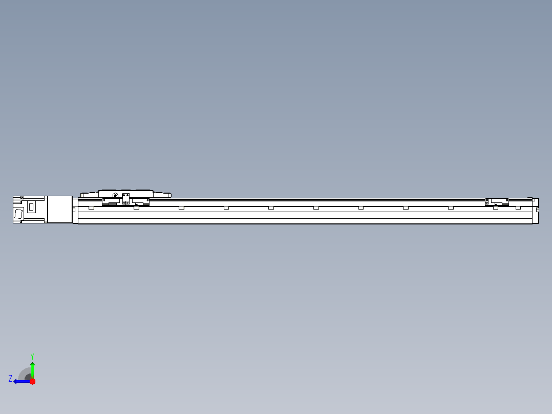 滚珠丝杠直线轴内置导轨TPA-GCR-120-1610C-L800-M-M40-N3右视图