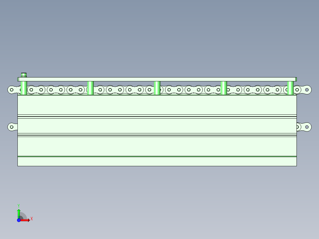 链条输送机用托盘前视图