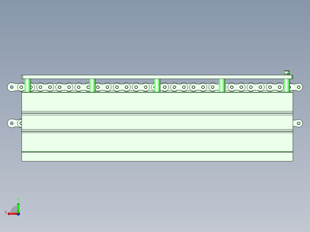 链条输送机用托盘后视图