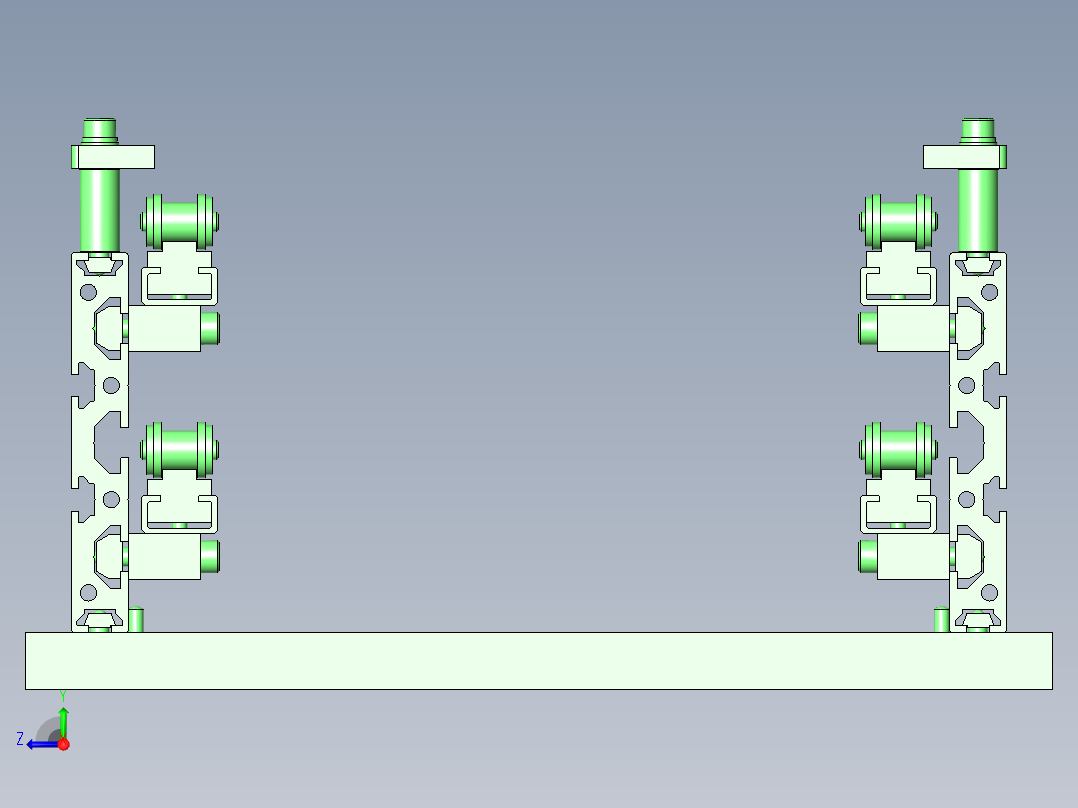链条输送机用托盘右视图