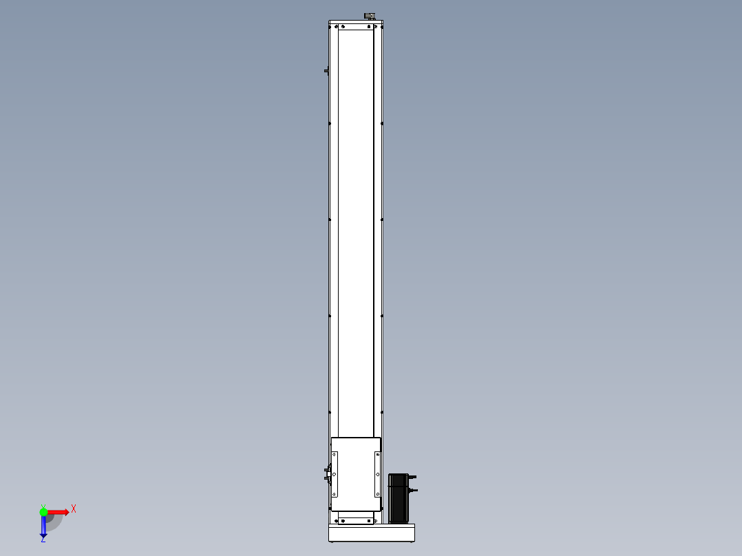 Toyo东佑达直线模组-ECH17-1250-BL-400W+煞車俯视图