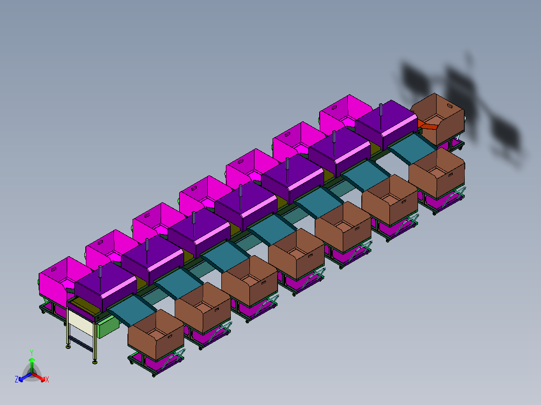 一种物流立体仓库用自动分流机