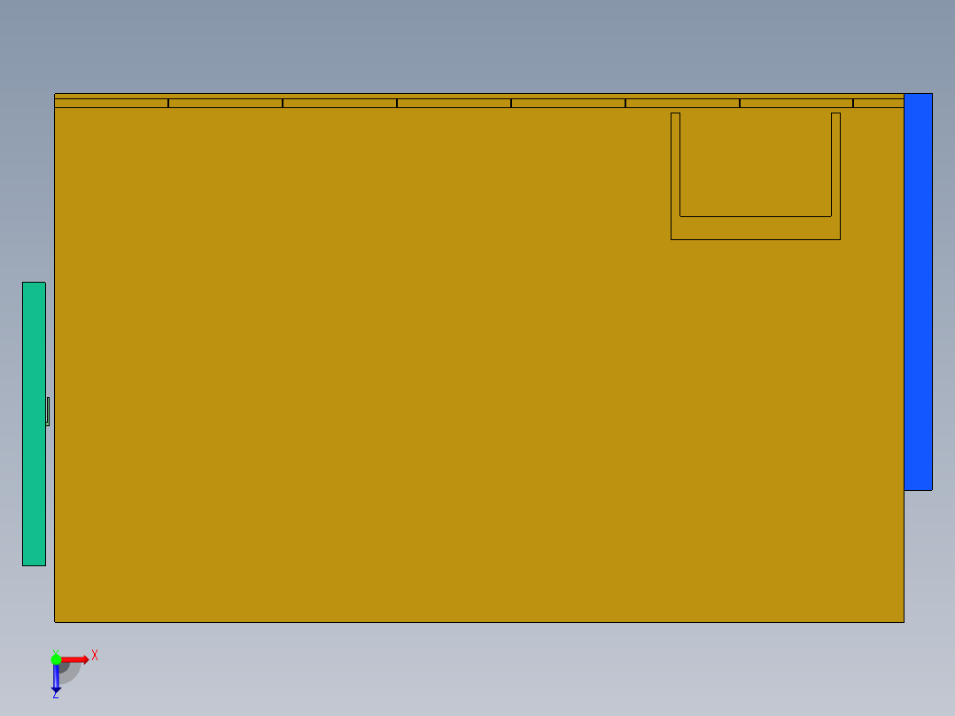 小型书房阅读装修效果图俯视图