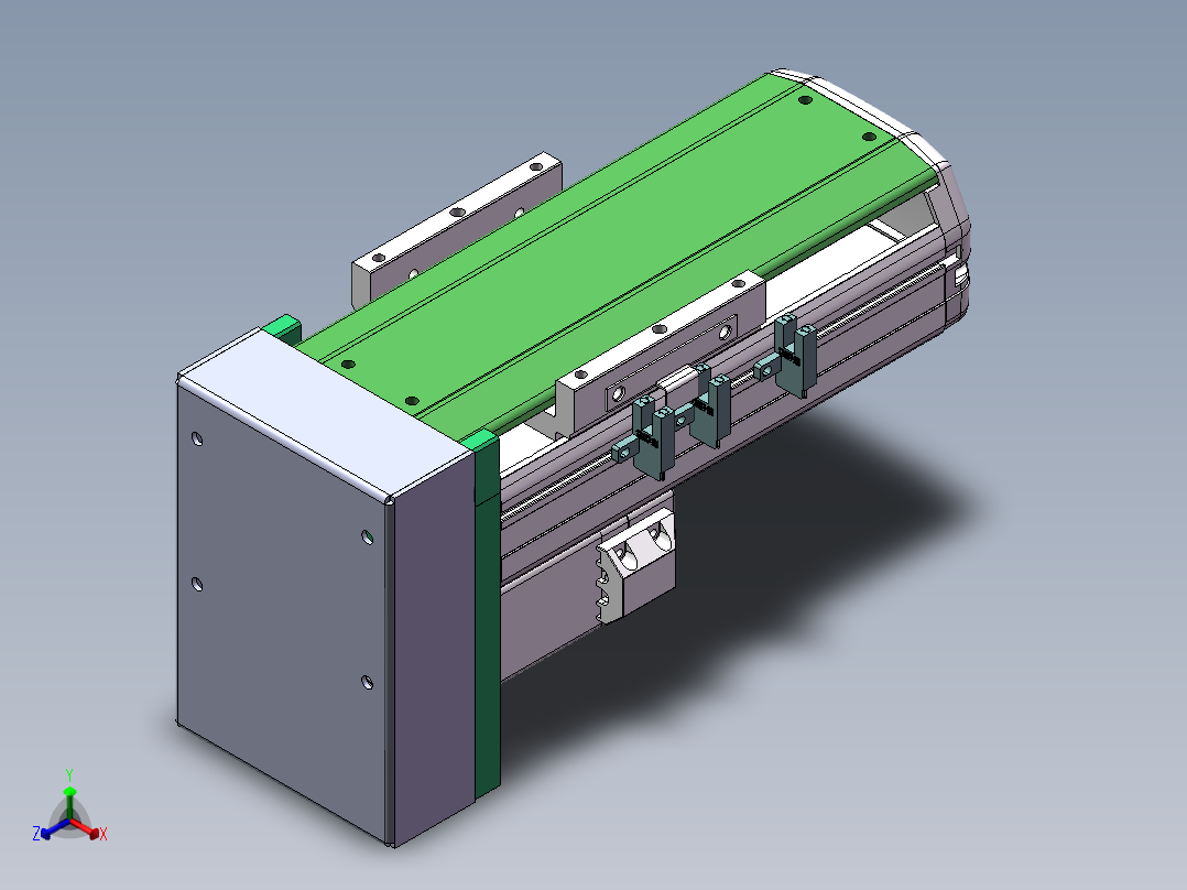 MTH丝杆半封闭模组MTH10-BM-60正等轴测图
