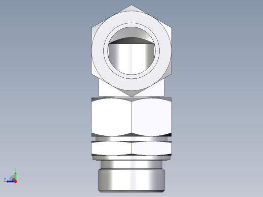 卡套式工业通用硬管接头EO_Assembled_adjustable_standpipe_elbow_EVW35LR71右视缩略图