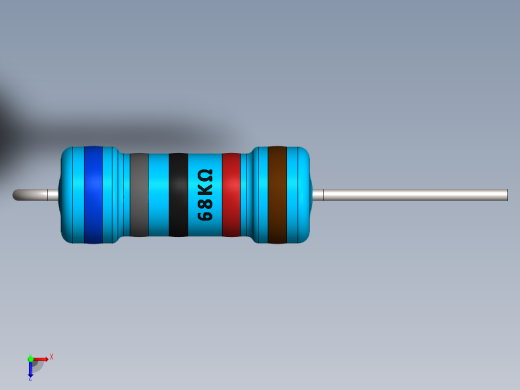电容器 二极管 电阻器-Resistor Vertical 68K Ohm 1W