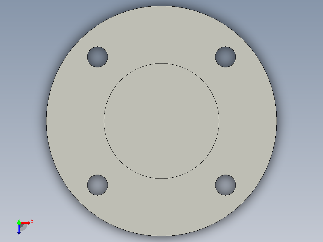 船舶管路系统SeaCor_Blind Flange_37J153025_2.5in俯视图