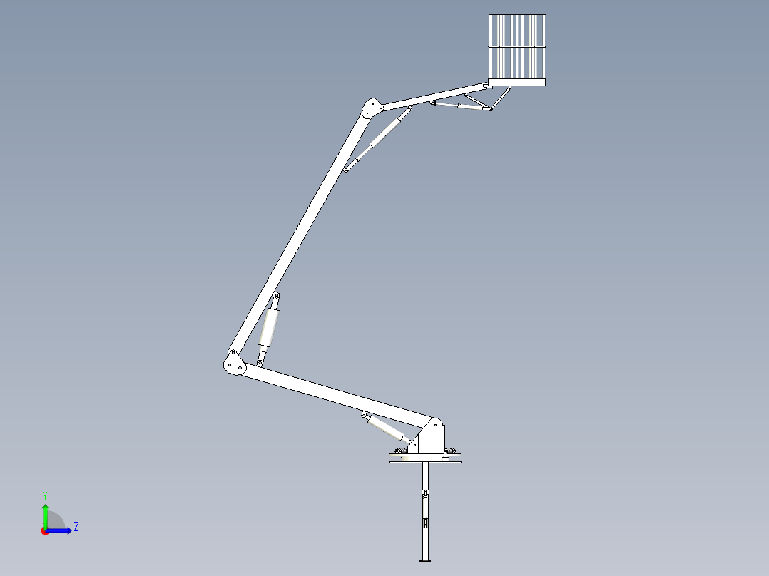 高空作业车工程样机设计含三维图加说明书左视图
