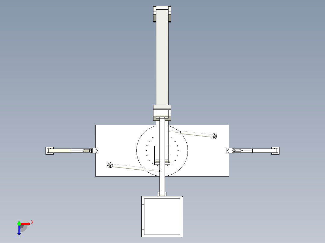 高空作业车工程样机设计含三维图加说明书俯视图