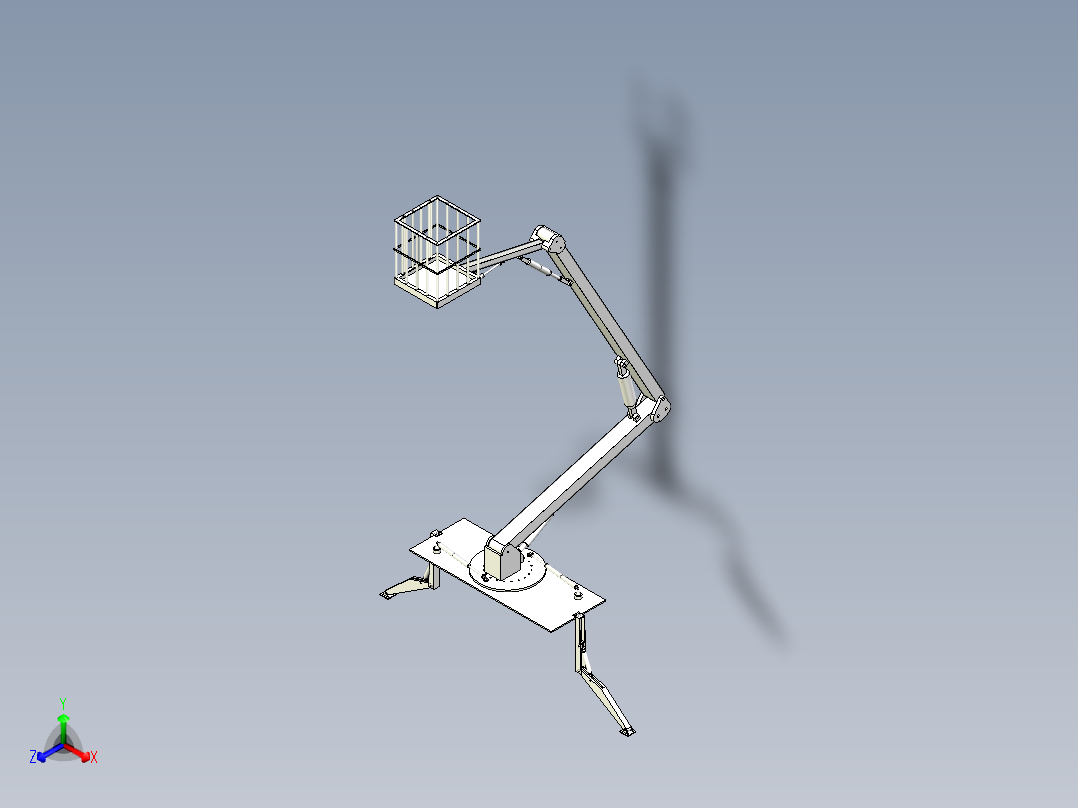 高空作业车工程样机设计含三维图加说明书正等轴测图