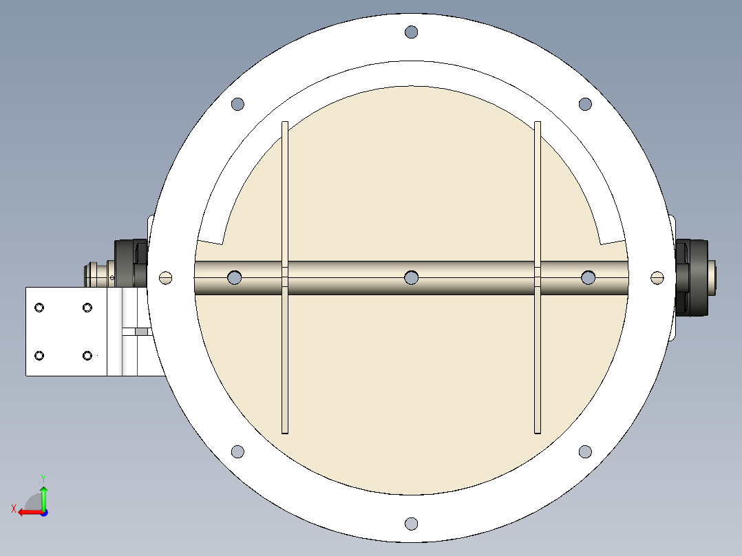 减振器350mm后视图