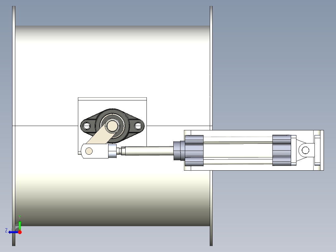减振器350mm右视图
