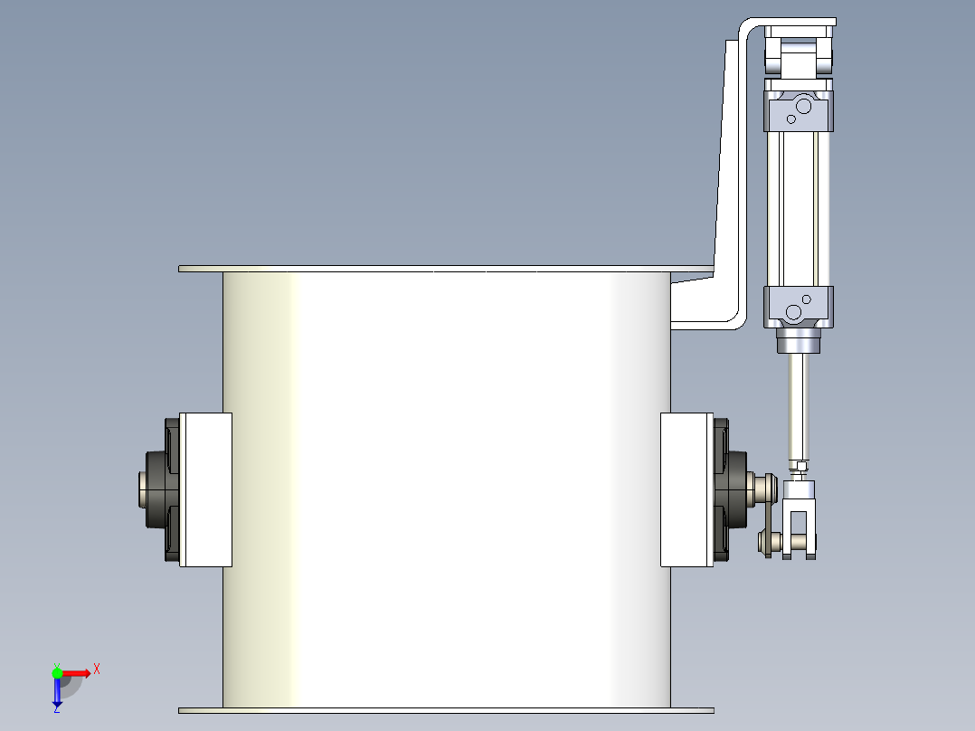 减振器350mm俯视图
