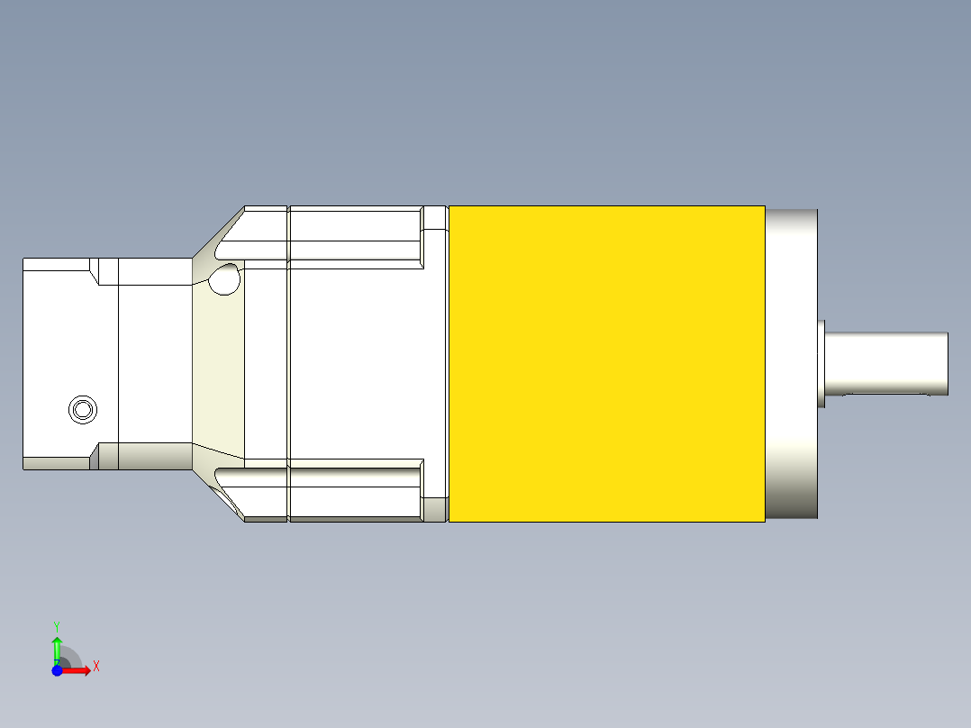 换向器PW90垂直输出 PGH90T-L2 14-50-70-M5.stp前视图