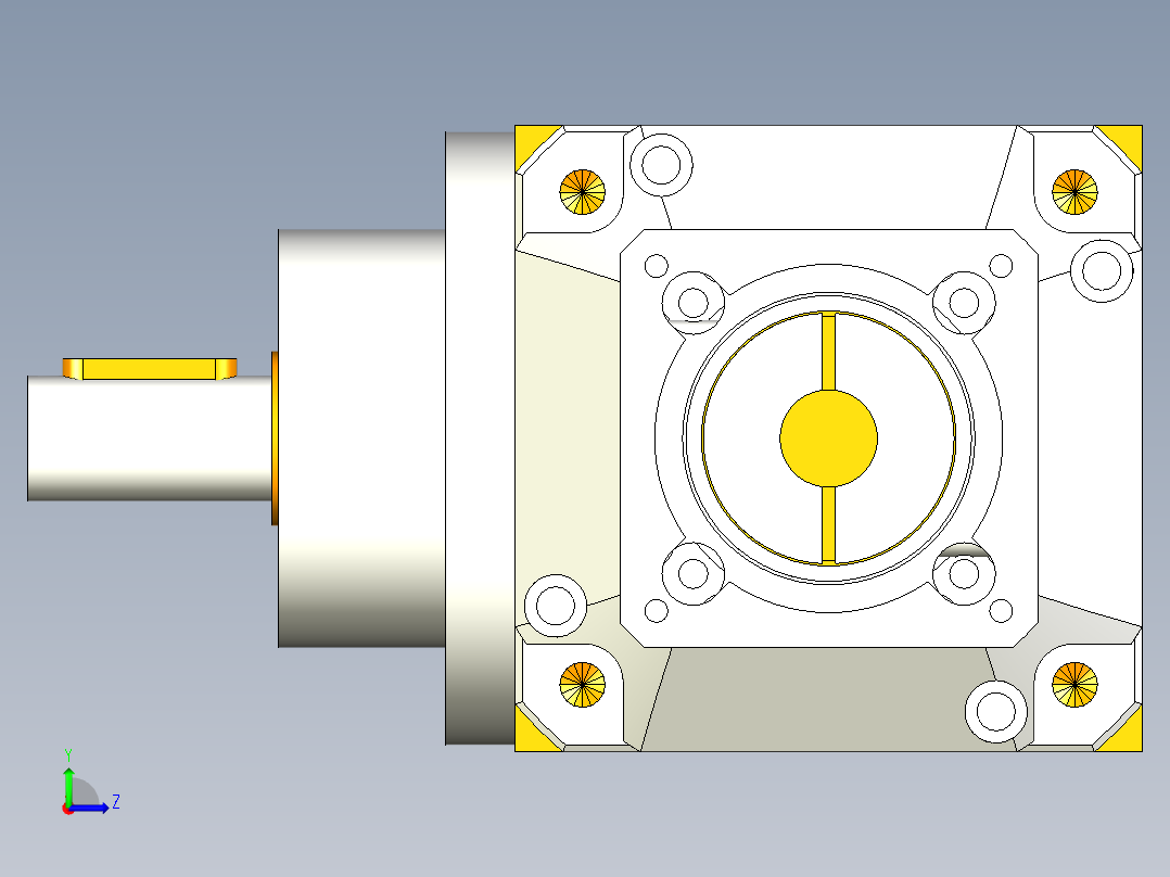 换向器PW90垂直输出 PGH90T-L2 14-50-70-M5.stp左视图