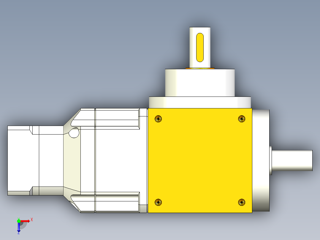 换向器PW90垂直输出 PGH90T-L2 14-50-70-M5.stp俯视图