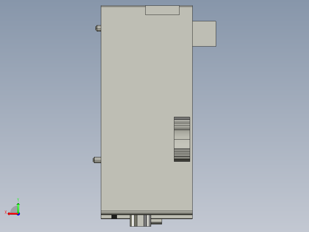 基恩士KV-L20_kc图纸模型后视图